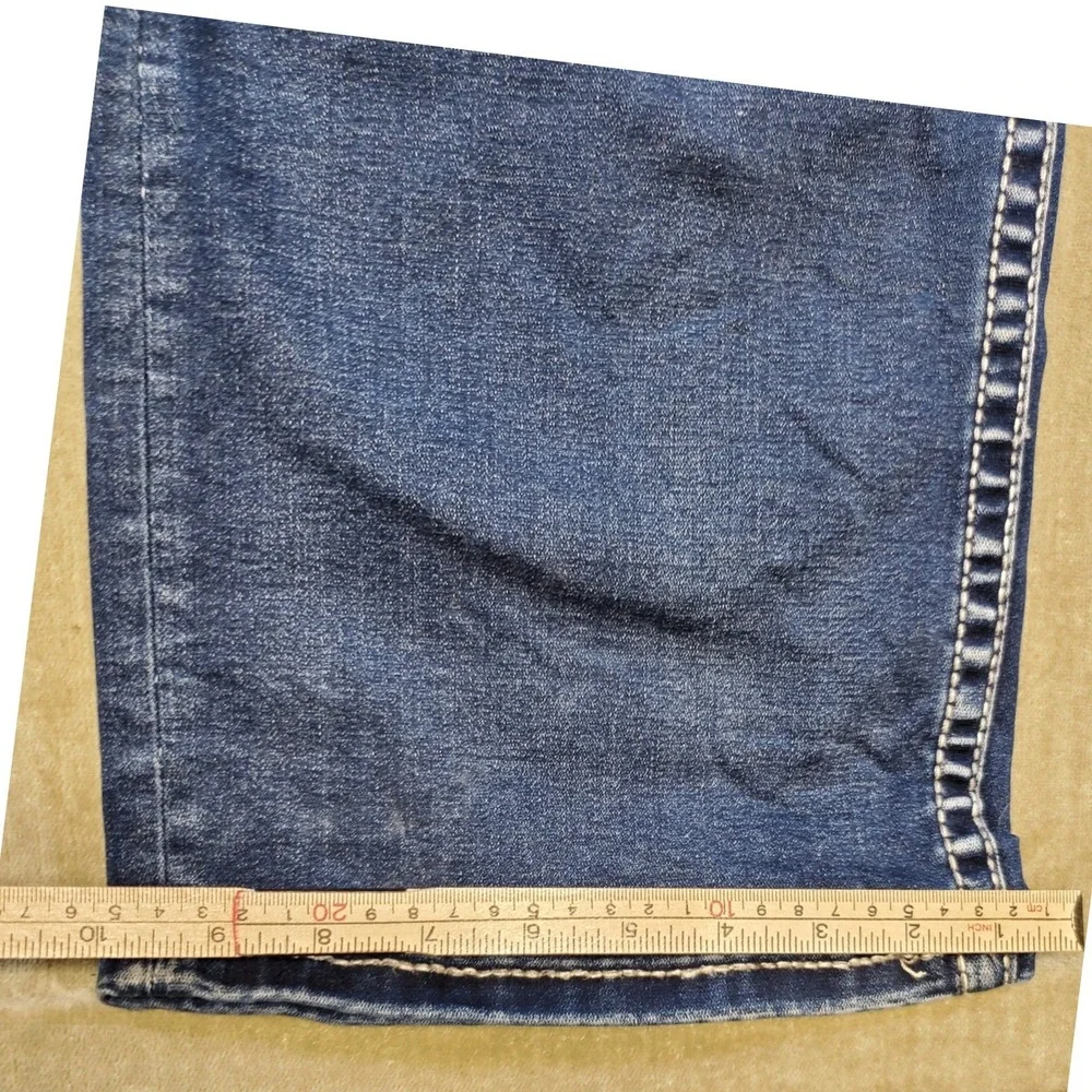 Buckle Black Fit No 29 Bootleg Jeans Mens 36R Medium Wash Thick Stitch BBLA9011 - Picture 11 of 12